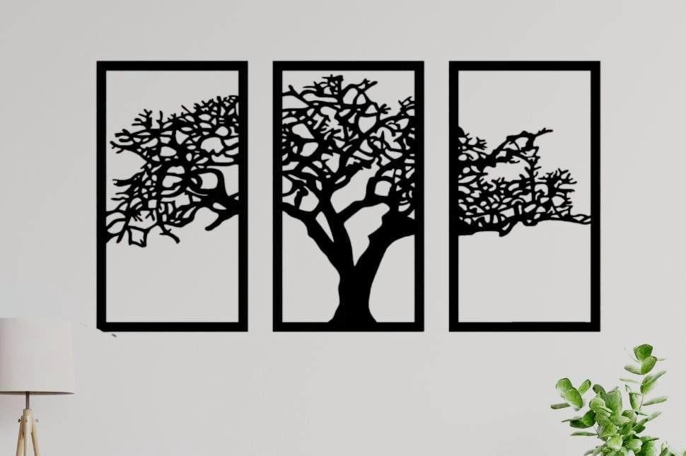 Tree Design Wall Art Pack Of 3